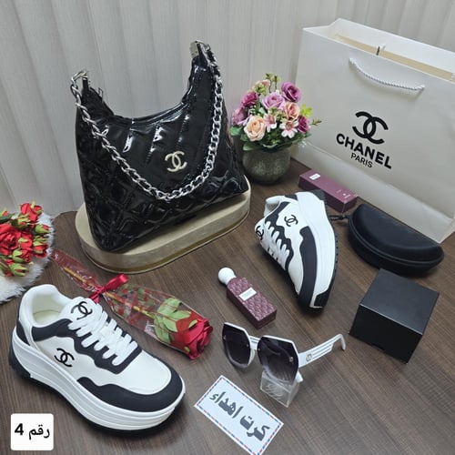 طقم هدايا نسائية ماركة شانيل 4 الوان