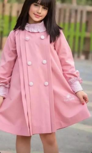 مريول مدرسي ابتدائي وردي