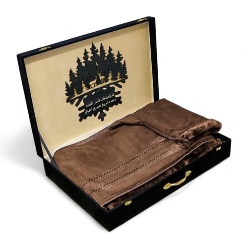 هدية الشتاء الفاخرة - فروة رجالية وعبارة مخصصة