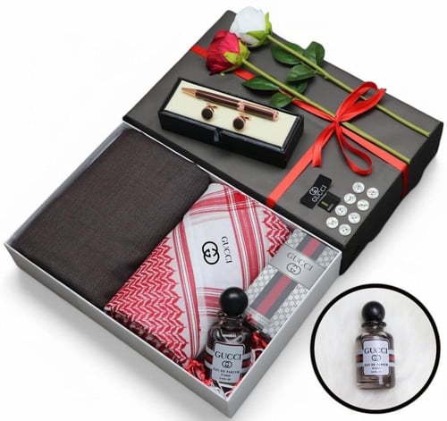 هدية شتوية متكاملة للرجال | شماغ فاخر مع قماش دافئ