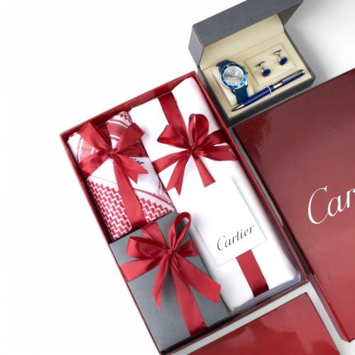 بكج هدايا رجالي فاخر | قماش وشماغ مع إكسسوارات أني...