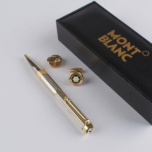 طقم قلم وكبك رجالي فاخر | لمسة من الأناقة والتميز