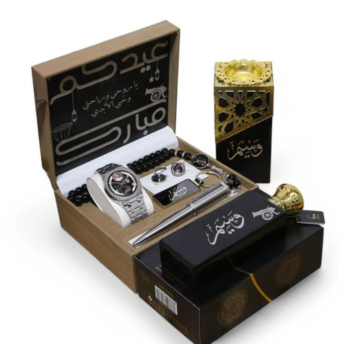 طقم فاخر للرجل العصري | ساعة، ميدالية، وعطر بنحت ا...