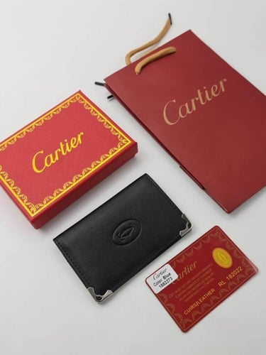 محفظة رجالية جلد فاخر بزوايا معدنية - 5 ألوان