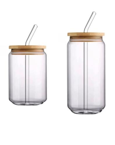 كوب زجاجي مع مزاز مود