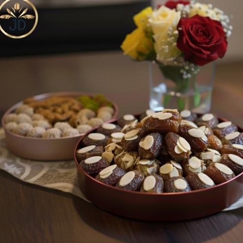 تمر سكري محشو باللوز فاخر - تشكيلة ضيافة راقية (هد...