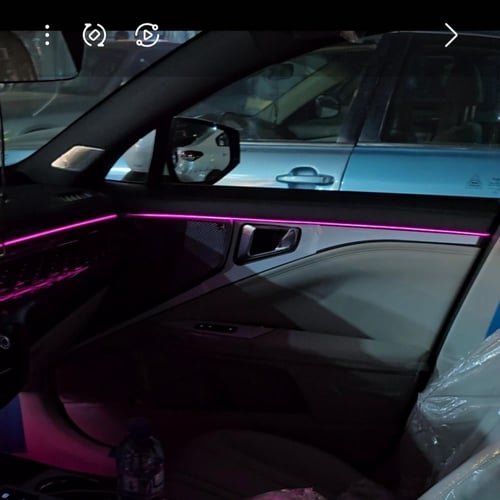 انوار ليد داخلية لسياررات 64 لو مع توصيلها بلجوال