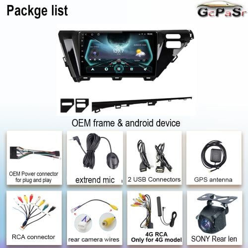 شاشة كامري 2018 إلى 2020