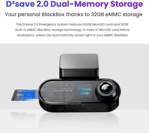 داش كام DDPAI N5 Dual كاميرا امامية وخلفية بدقة 4K