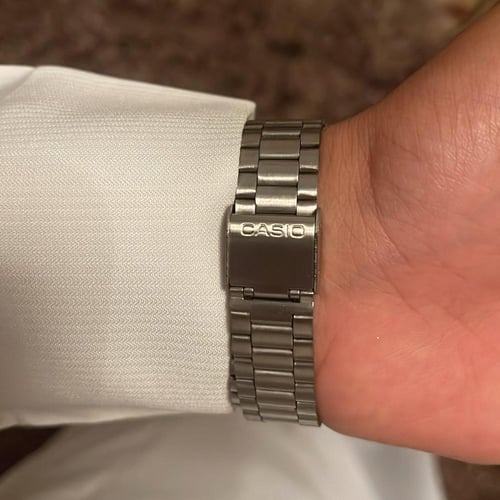 ساعه كاسيو ب ميناء فضي