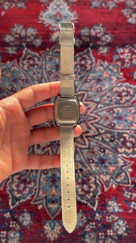 ساعة كاسيو دبل تايم"جلد"