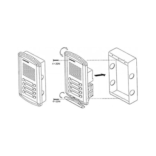 وحدة تليفون بوابة خارجى بغلاف ألومنيوم تاخذ من 2 ا...