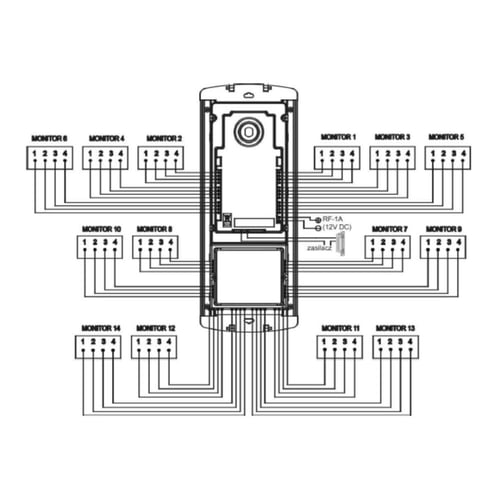 كاميرا بوابة 1/3 ملونة لنظام الشقق المتعددة بغلاف...