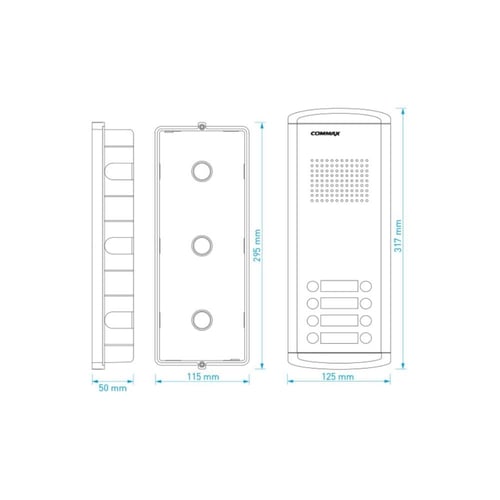 وحدة تليفون بوابة خارجى بغلاف ألومنيوم تاخذ من 2 ا...