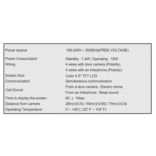 شاشة ملونة 4.3 بوصة بسماعة يد يتم ربطها بكاميرتين...