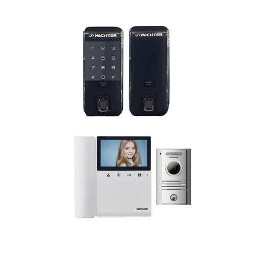 قفل الباب الذكي مع طقم الانتركم 4.3 بوصة