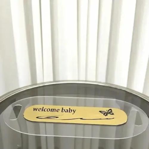 صحن ضيافة أكريليك طبقتين بنقش ليزر - مقاس 55x35 سم