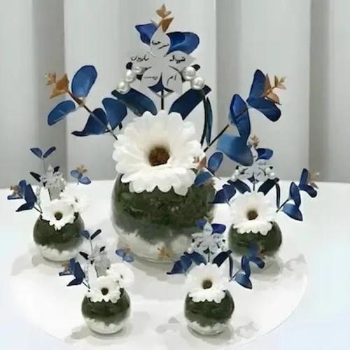 مجموعة 5 فازات زجاجية بلمسات أنيقة للضيافة