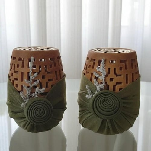 توزيعة مبخرة سيراميك بني بتنسيق ياباني - لوجو ولون...