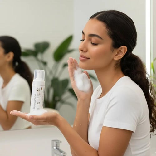 رغوة تنظيف البشرة بهلام الحلزون | للبشرة الحساسة و...