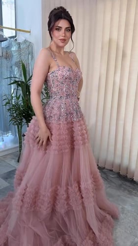 فستان كستناء