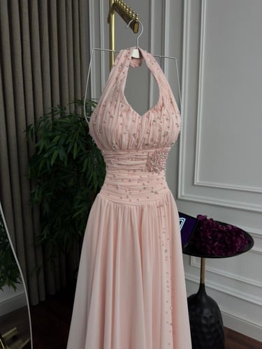 فستان لؤلؤة الشيفون