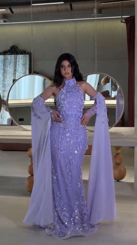 فستان سهره باكمام طويله