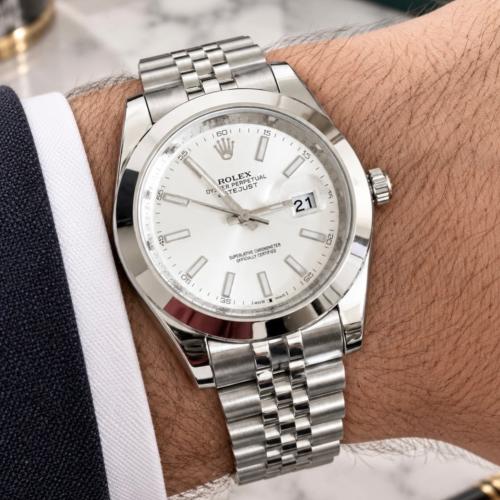 ساعة رولكس ROLEX لون ابيض