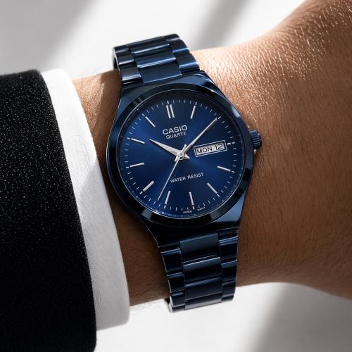ساعة كاسيو CASIO MTP ازرق