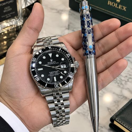 ساعة رولكس ROLEX مع قلم هدية