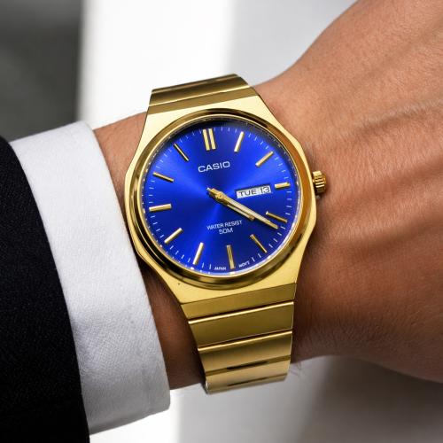 ساعة كاسيو CASIO MTP ازرق