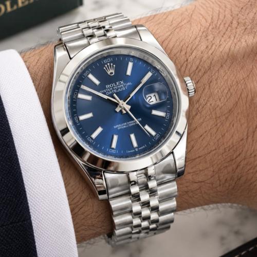 ساعة رولكس ROLEX لون ازرق