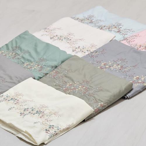 جلال صلاه قطن بارد مطرز تطريز ورود ناعمه - لون سكر...