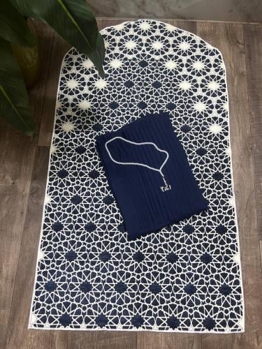 A set of prayer rug with geometric patterns and pr...
