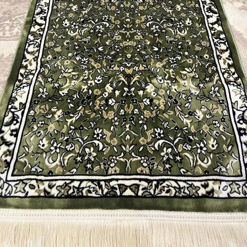 سجادة الحرم الحرير بملمس حريري وجذاب -اخضر فستقي ف...