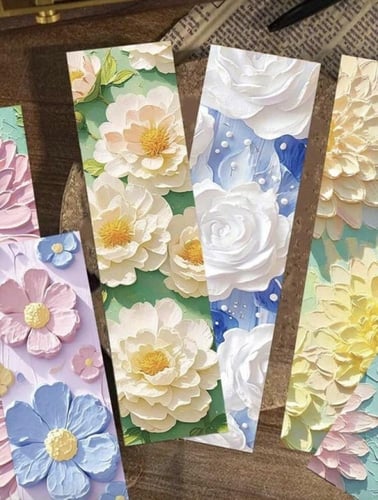 فاصل ورقي للقراءه بأشكال زهور ونباتات