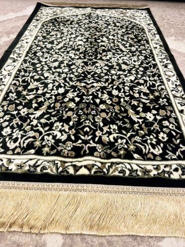 سجادة الحرم الحرير بملمس حريري وجذاب - اخضر ملكي