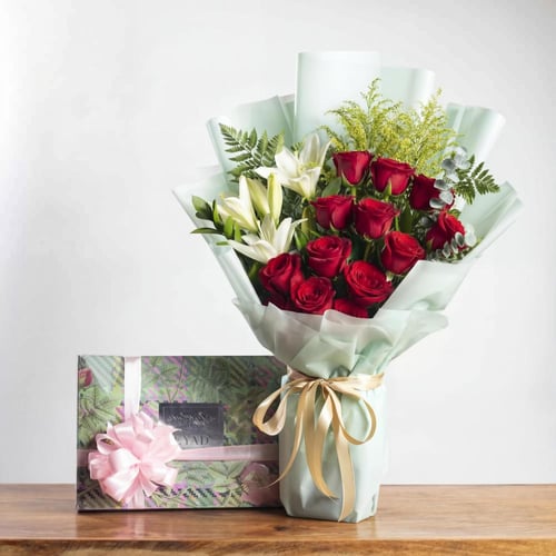 ورد مع شوكولاته