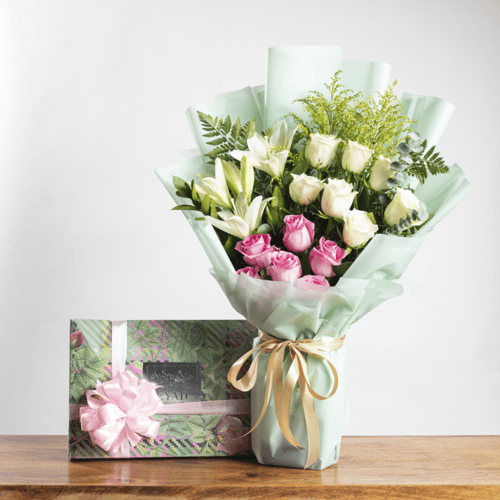 ورد مع شوكولاته