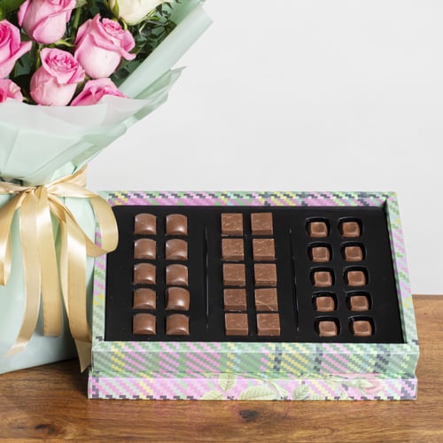 ورد مع شوكولاته