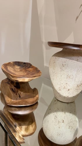 صينية تقديم خشب طبيعي المقاس يتراوح مابين ٢٥ سم ال...