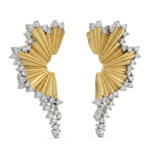 Gold earrings 18 karat Italian design