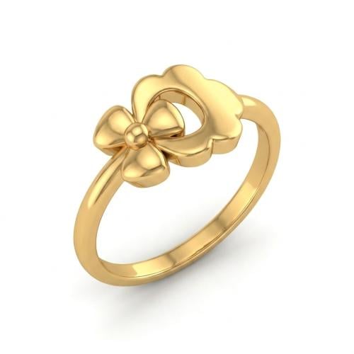 خاتم ذهب عيار 18 تصميم كلاسيكي
