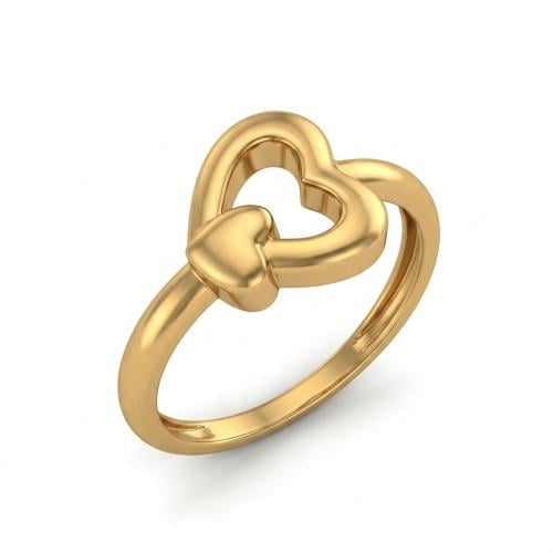 خاتم ذهب عيار 18 تصميم كلاسيكي
