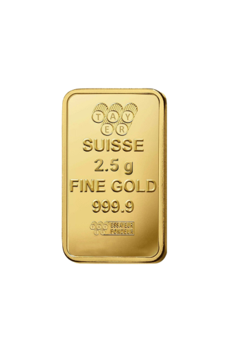 سبيكة ذهب صافي 2.5 جرام عيار 24 قيراط