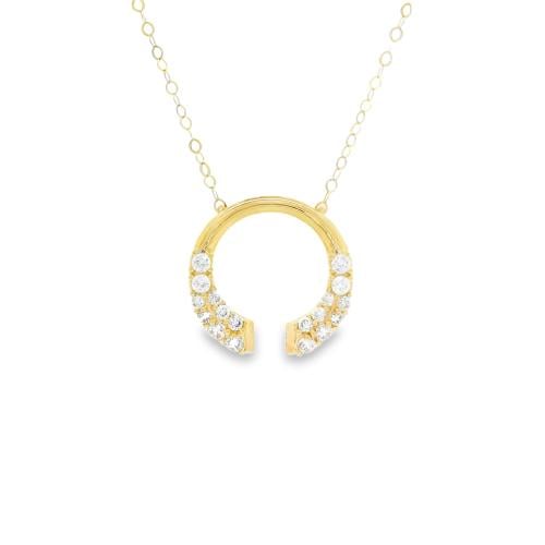 عقد ذهب عيار18 تصميم الماس