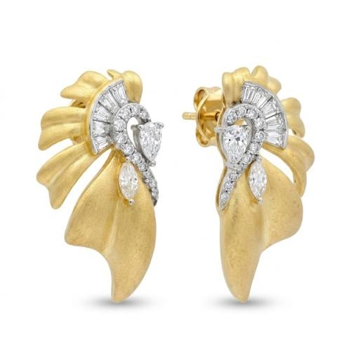 Gold earrings 18 karat Italian design