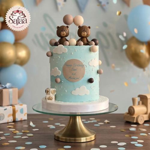 Twin bear cake