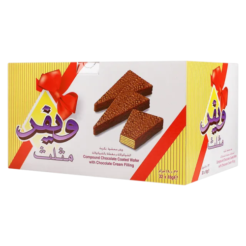 ويفر مثلث محشو بنكهة الشوكولاتة رنا 25غ علبة32