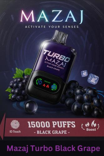 مزاج تيربو عنب أسود – 15000 سحبة – 5mg نيكوتين Maz...
